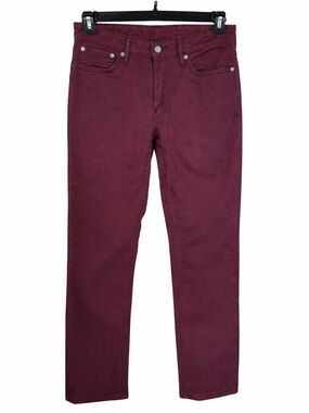 Levi’s 511 Slim Fit Jeans Burgundy Stretch Denim 32x30